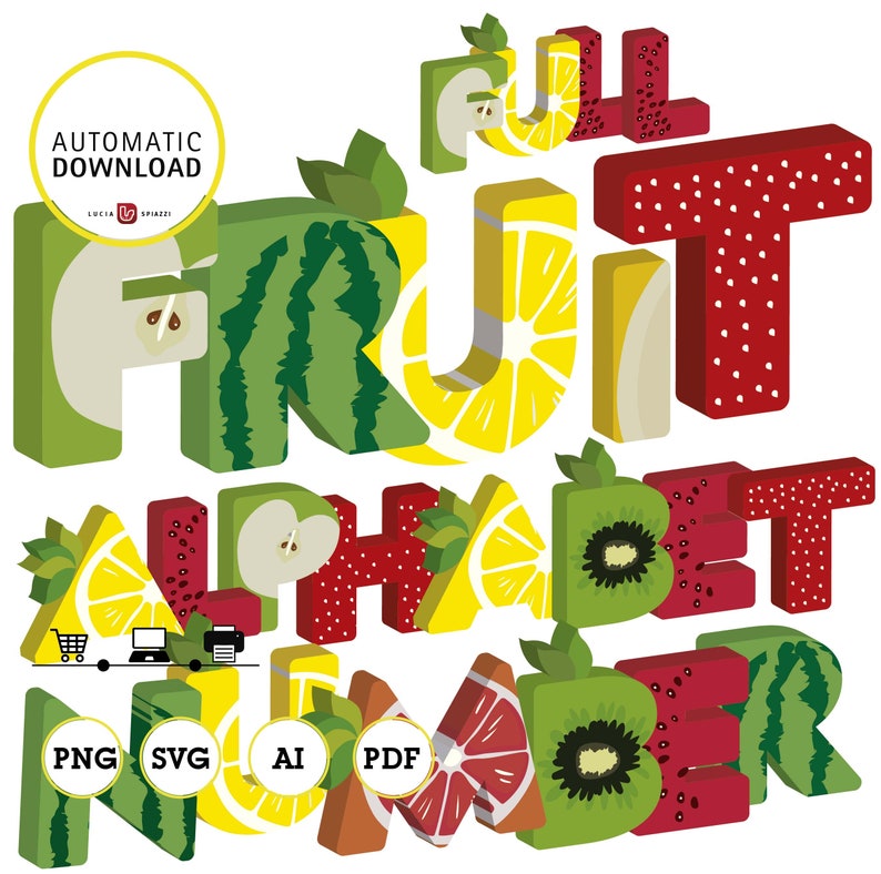 Free Free Fruit Letters Svg 320 SVG PNG EPS DXF File