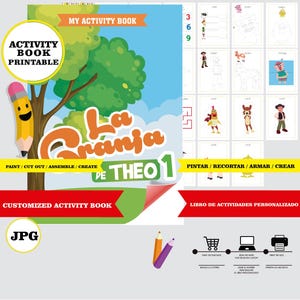 La granja de Zenon, libro de actividades, 26 archivos JPG en tamaño 8« x 11» para pintar, recortar, montar, crear.