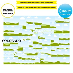 Colorado, Elementrahmen, ziehen und ablegen, fügen Sie Ihren eigenen Hintergrund hinzu, fügen Sie Ihr eigenes Bild hinzu, digitaler Download, Mockup, CANVA kostenlos