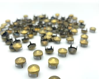 24 pieces Cone claw rivets - bronze Ø 9 mm