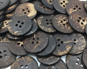 12 coconut buttons Ø 28 mm undyed