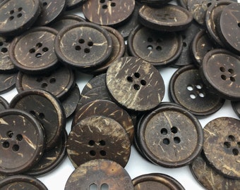 12 coconut buttons Ø 20 mm undyed