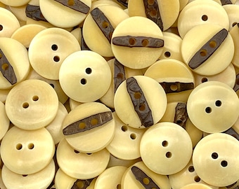 12 tagua buttons Ø 15 mm - undyed