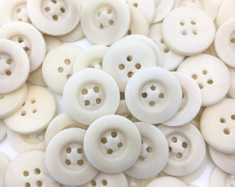 12 tagua buttons Ø 25 mm - undyed