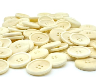 12 Tagua buttons Ø 23 mm- Undyed