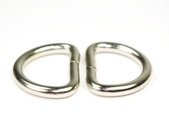 2x D-Ringe 25 mm/ silber