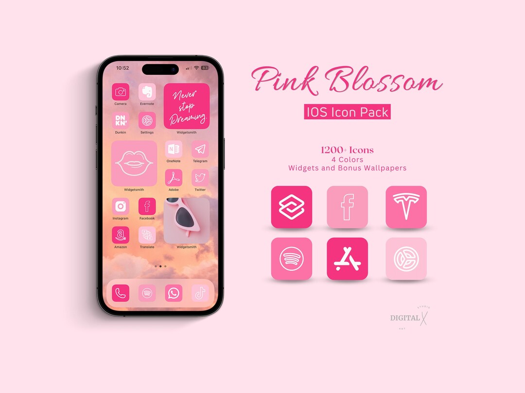 Pink Bow Ios IOS iPhone App Icons Pink Blossom, Pink App Icons, IOS 16 Pink Icons ...