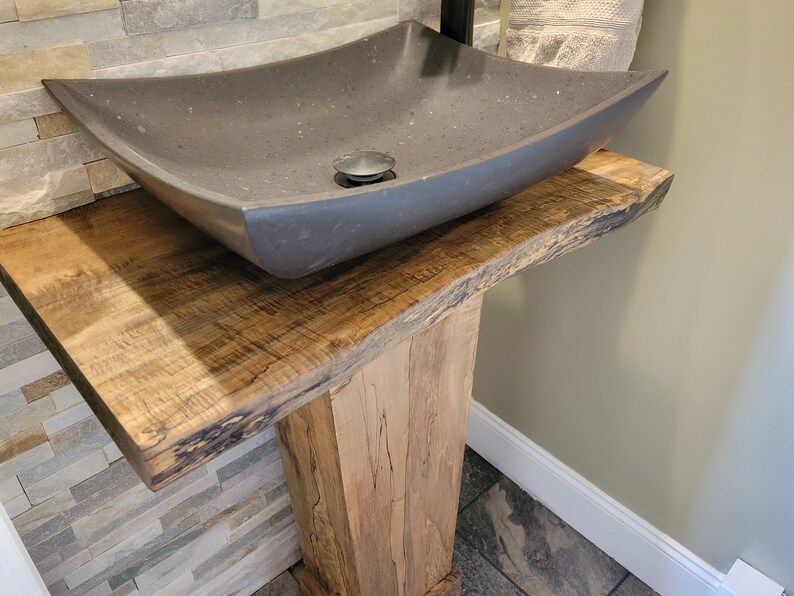 Custom Wood Vanity Top Natural Edge Wood Live Edge Etsy