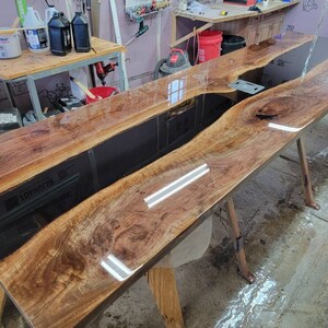 Live Edge Large Conference Table Epoxy River Table With Custom Resin ...