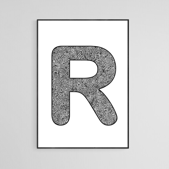Letter R Poster PRINTABLE Alphabet Instant Download Baby | Etsy