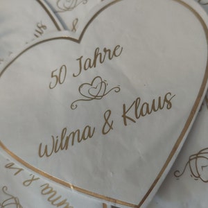 Herz - Servietten  Mr & Mrs, Name Brautpaar Tischdeko Hochzeit, Taufe,  Kommunion,  Konfirmation- personalisiert