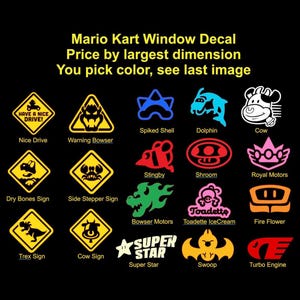 Mario Kart World InGame Window / Car Decals, you choose color
