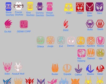 Zeztz Added! Kamen Rider Icon Decals, multiple sizes/designs. Please see all images.
