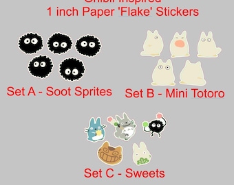Ghibli Inspired Paper Sticker Flakes for planners scrapbooking