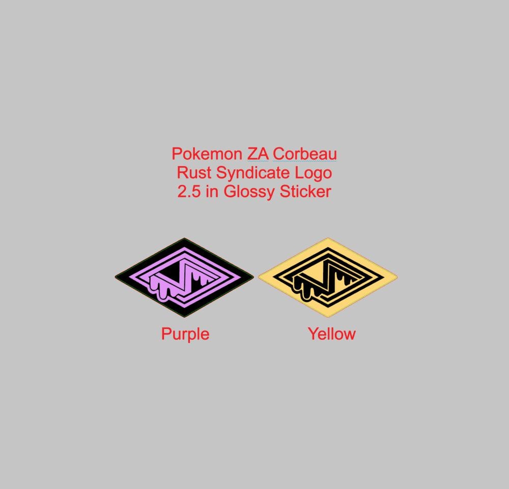 Pokemon Legends Z-A Corbeau Rust Syndicate Logo Emblem Sticker 2.5