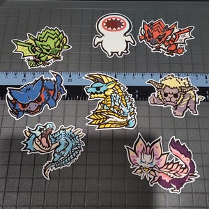 Sticker glacé Monster Hunter Chibi grand monstre