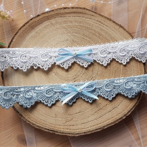 Braut Strumpfband Spitze Weiß oder Aqua Blau Hochzeit Accessoires Braut Schmuck Spitze Strumpfband Geschenk für Braut Hochzeit BOHO Weding