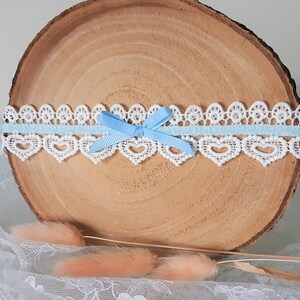 Braut Strumpfband Spitze Weiß mit Blau Schleife Hochzeit Accessoires Braut Schmuck BOHO Strumpfband Spitze Geschenk für Braut Schmuck image 1