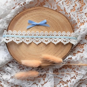 Braut Strumpfband Spitze Weiß mit Blau Schleife Hochzeit Accessoires Braut Schmuck BOHO Strumpfband Spitze Geschenk für Braut Schmuck image 3