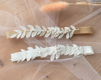 Brautstrumpfband Blättern mit Perlen Strumpfband Blättern Spitze Strumpfband BOHO Spitze Braut Accessoires BOHO Hochzeit