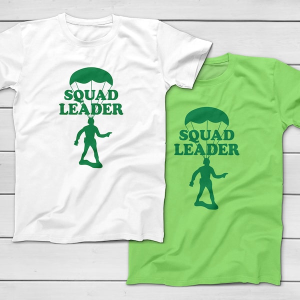 TOY STORY Squad Leader Disney Pixar Toy Story T-Shirt -  Green Army Men Group T-Shirts - Bucket O Soldiers T-Shirts- Family Trip