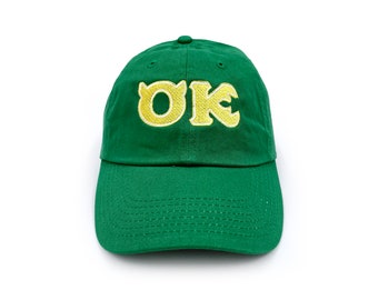 OK Oozma Kappa Embroidered Adjustable Cap | Adult and Kids Unstructured Hat |  Baseball Cap MU Monsters University Fraternity Halloween