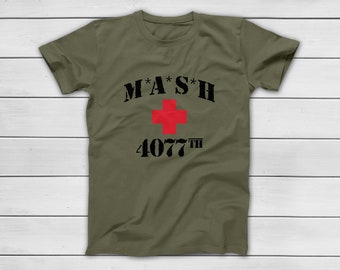 MASH 4077th Classic American TV Series T-Shirt - Vintage M*A*S*H Tee - Army Hospital Shirt - Korean War