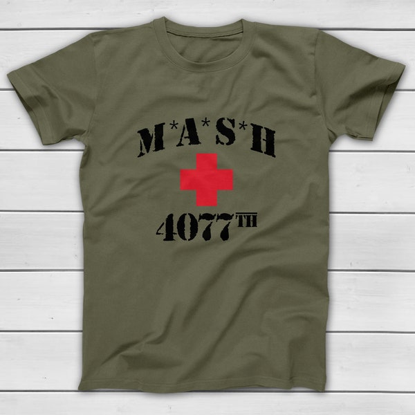 MASH 4077th Classic American TV Series T-Shirt - Vintage M*A*S*H Tee - Army Hospital Shirt - Korean War