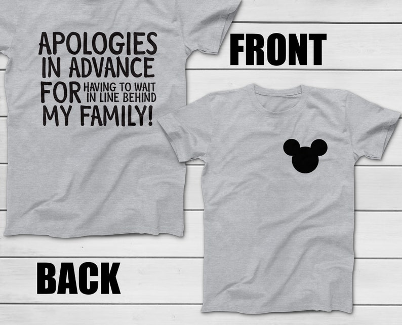 BACK FRONT Print Apologies In Advance For Having To Wait | Etsy
