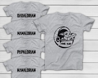 Mamalorian Dadalorian Nanalorian Papalorian The Child Matching Tees | Mommy Daddy Son Daughter Shirts | Star Wars The Mandalorian
