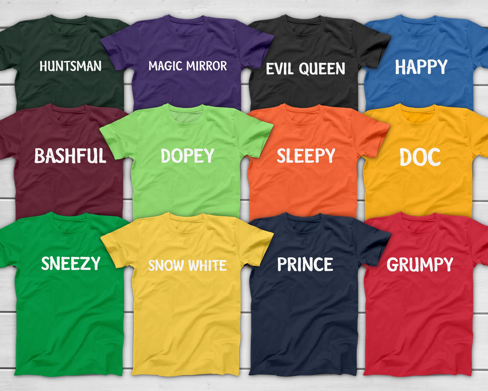Seven Dwarfs Costume Tees Grumpy Dopey 