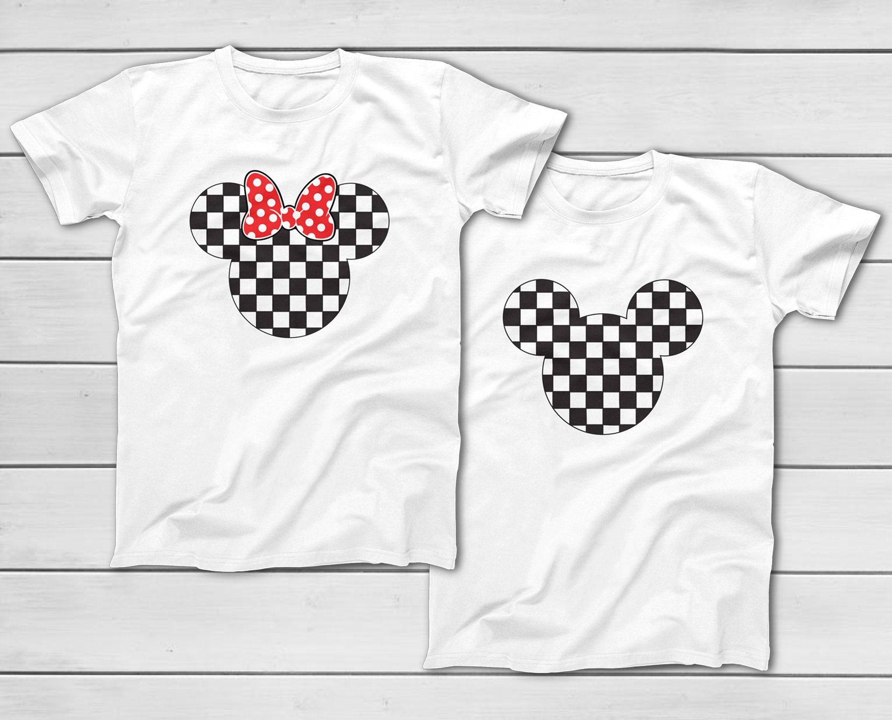checkerboard mickey mouse shirt