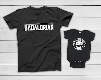 Dadalorian The Child Matching Shirts, Dad Son Daughter Shirts Star Wars Tee Disney Vacation Shirts | Father's Day | Daddy Son Matching Tees