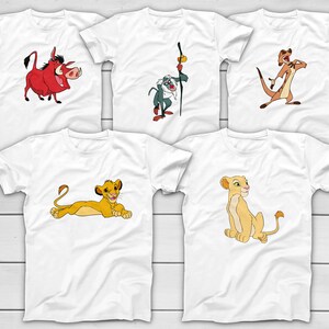 The Lion King Characters - Animal Kingdom - Simba Nala Rafiki Timon Pumba - Disney Animal Kingdom Group T-Shirts - Character Shirts