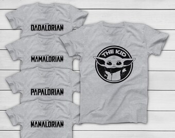 Mamalorian Dadalorian Nanalorian Papalorian The Child Matching Tees | Mommy Daddy Son Daughter Shirts | Star Wars The Mandalorian