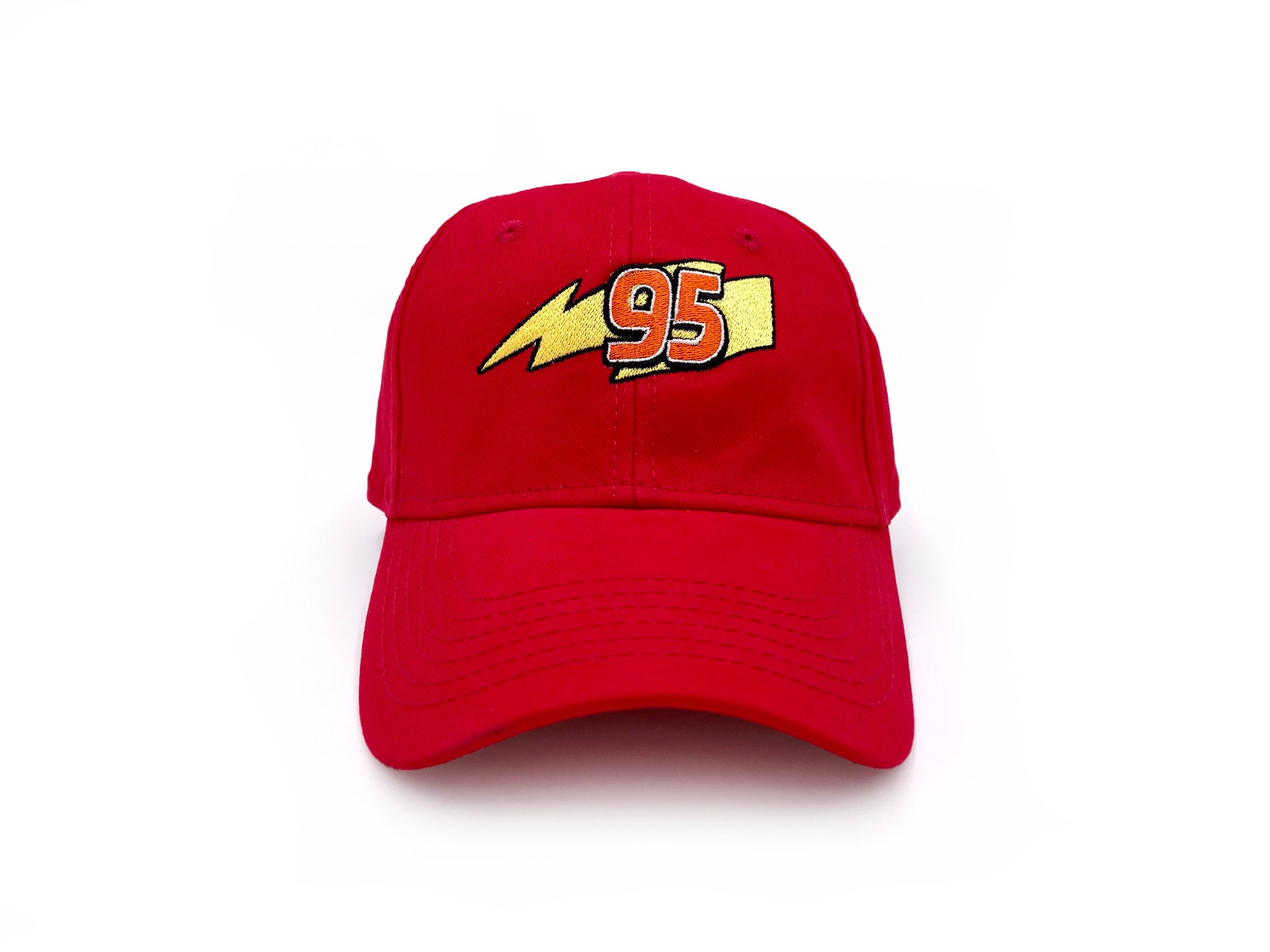 95 Lightning Mcqueen Hat Embroidered Cap Stitched Baseball Hat Structured Hat  Cars Disney Cartoon Cap 