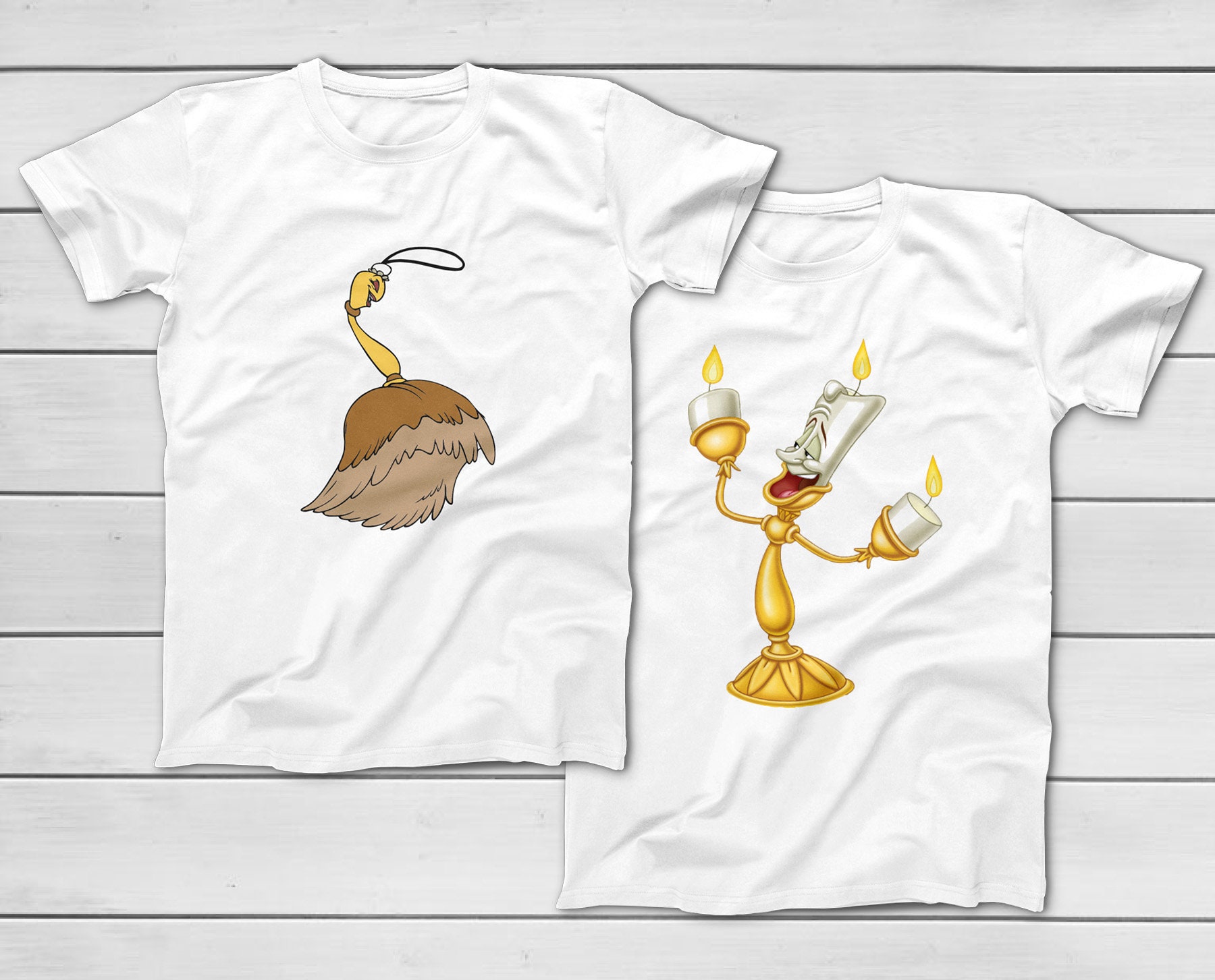 Lumiere and Feather Duster / Beauty and the Beast Disney Etsy