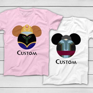 CUSTOM Frozen Anna and Kristoff TShirts | Disney Mickey Ears Group Tees - Custom Couple Shirts - Elsa Olaf Sven