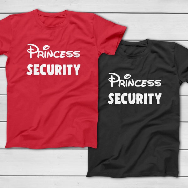 PRINCESS SECURITY Disney T-Shirt - Disney Group Shirts - Disney World Family Trip T-Shirts - Vintage Disney Tees - Mickey Ears - Police