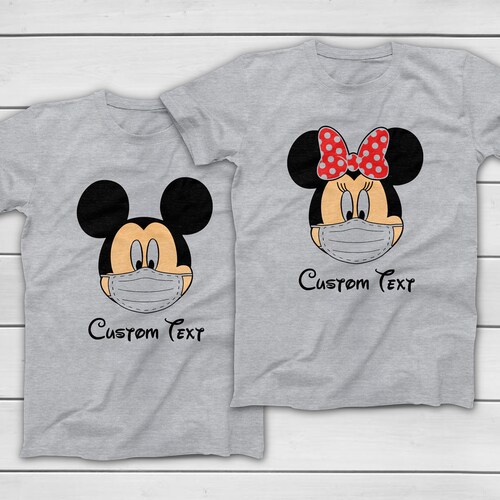 Custom Disney T Shirt Mickey Mouse And Minnie Mouse With A Etsy