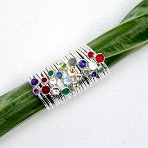 Gemstone Stacking Ring - Etsy