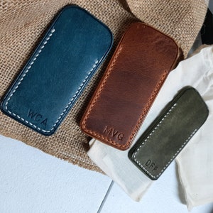 Gentleman's Slip - una custodia per coltello in pelle, di dimensioni personalizzate, coltelli tascabili pieghevoli tradizionali, custodia semplice per uso quotidiano edc