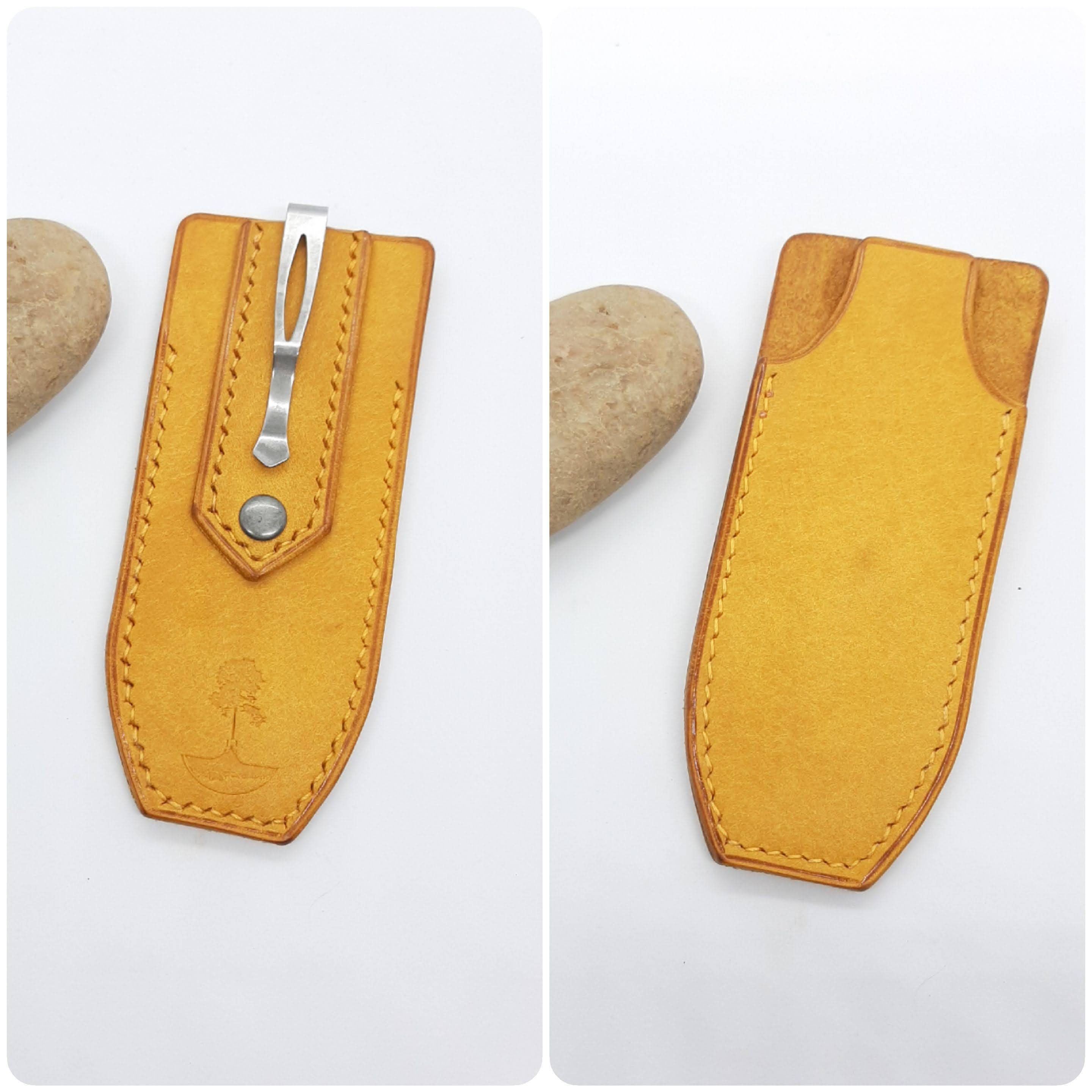 Cannon Clip Slip custom fit pocket knife sleeve full grain Etsy