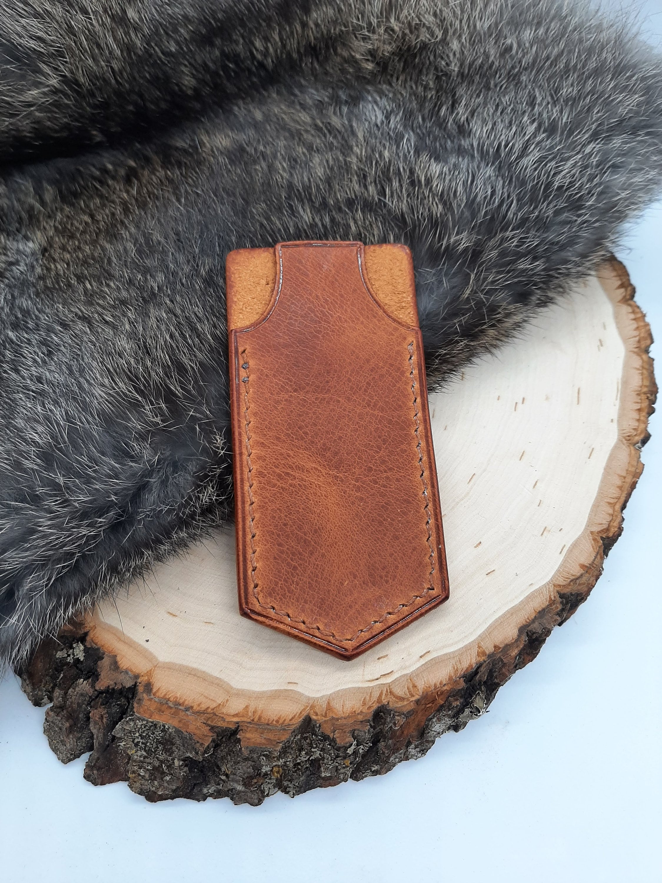 Dual Arrow Clip Slip pocket knife sleeve full grain leather Etsy