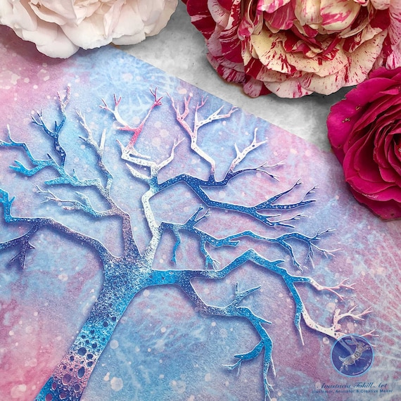 Tree card printed on luxury textured paper - Illustrated Greeting Card, Special Occasion Card, Blank Card