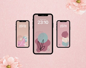 Roze telefoonbehang | boho telefoonbehang | iPhone-achtergrond | mobiel behang