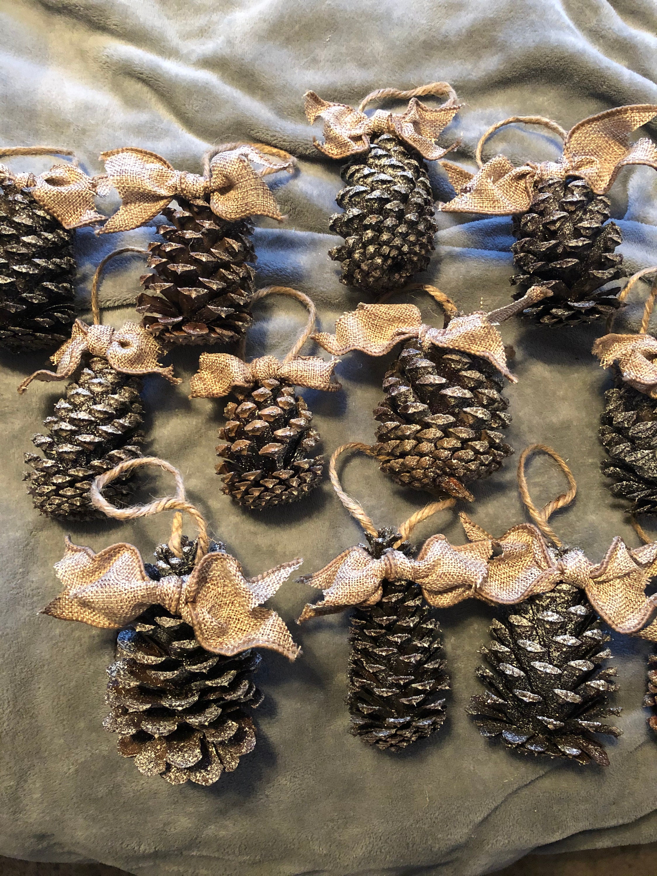 Pine cone ornaments Etsy