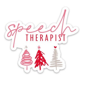 Speech Therapist Christmas Tree Sticker