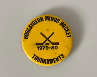 Vintage Bobcaygeon Minor Hockey Touraments 1979-1980 Collectors Pin
