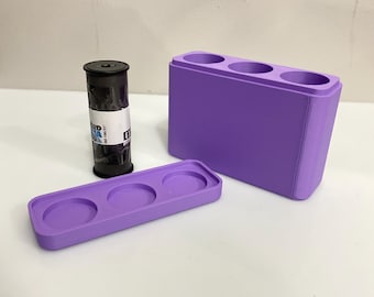 120mm Film holder / storage container - 3D Printed lavender. Film Not included.